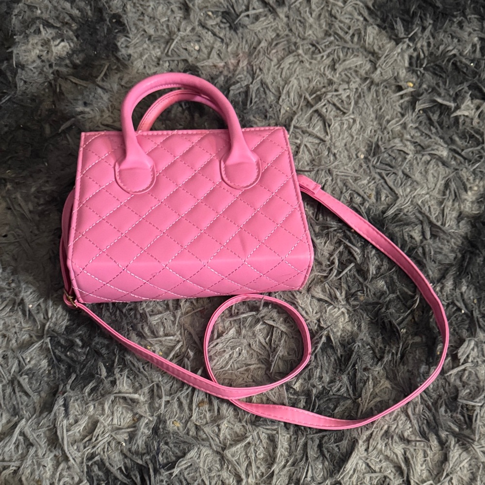 SHEIN Pink Crossbody Quilted Bag